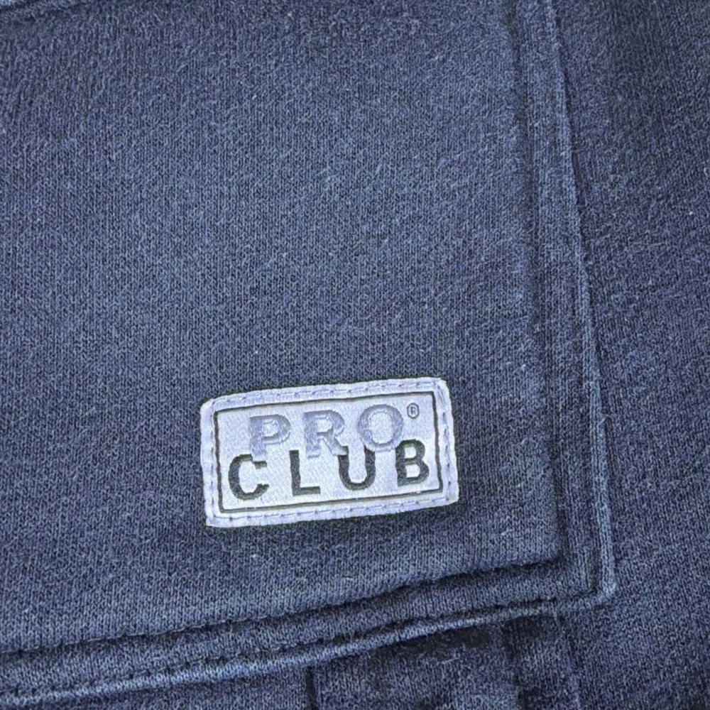 Pro Club Heavyweight Cargo Sweatpants Mens Small Black Baggy Pockets Loose Relax